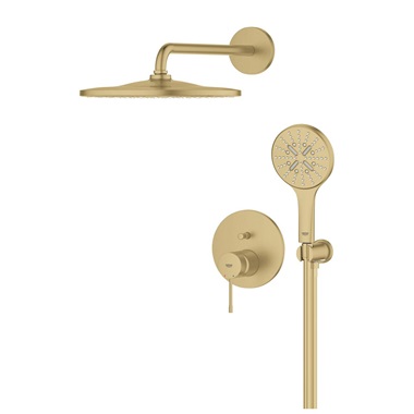 Grohe Essence rejtett zuhanyrendszer rainshower Mono 310 fejzuhannyal, Brushed Cool Sunrise