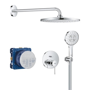 Grohe Essence rejtett zuhanyrendszer, Rainshower Mono 310 fejzuhannyal, króm