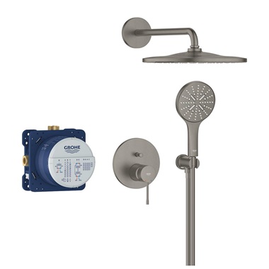 Grohe Essence falsík alatti zuhanyrendszer Mono 310 fejzuhannyal Brushed Hard Graphite
