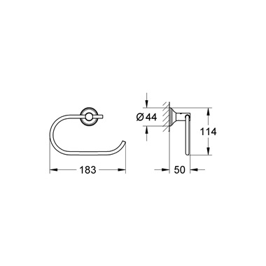Grohe Essentials Authentic WC-papírtartó Brushed Nickel