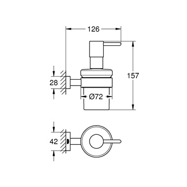 Grohe Essentials Cube szappanadagoló, tartókonzollal króm