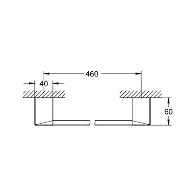 Grohe Selection Cube törölközőtartó 46 cm, króm
