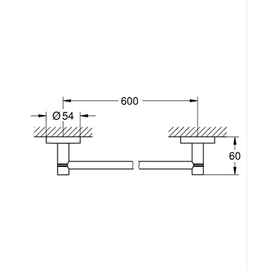 Grohe Essentials tötölközőtartó Hard Graphite