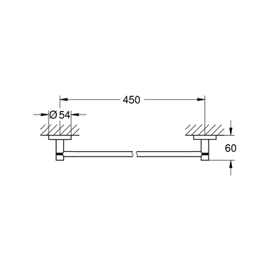 Grohe Essentials fali törölközőtartó Cool Sunrise 50,4 cm