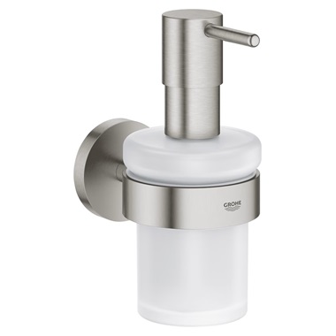 Grohe Essentials szappanadagoló, tartókonzollal Supersteel 
