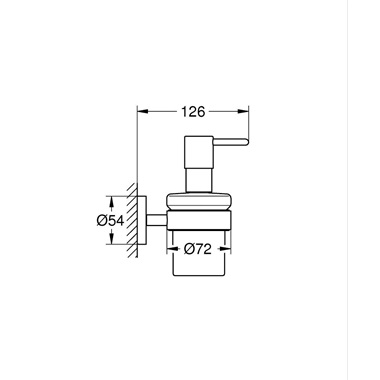 Grohe Essentials szappanadagoló, tartókonzollal Supersteel 
