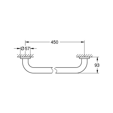 Grohe Essentials kapaszkodó 45 cm, króm
