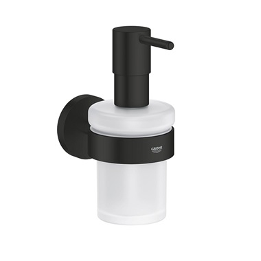 Grohe Essentials Szappanadagoló, tartókonzollal, matt fekete Grohe Essentials Szappanadagoló, tartókonzollal, matt fekete