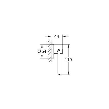 Grohe Essentials toalettpapír-tartó, matt fekete Grohe Essentials toalettpapír-tartó, matt fekete