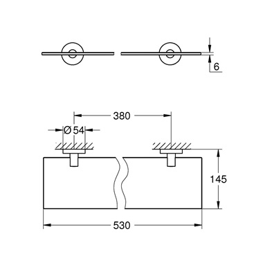 Grohe Essentials üvegpolc króm