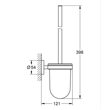 Grohe Essentials WC-kefe garnitúra Hard Graphite