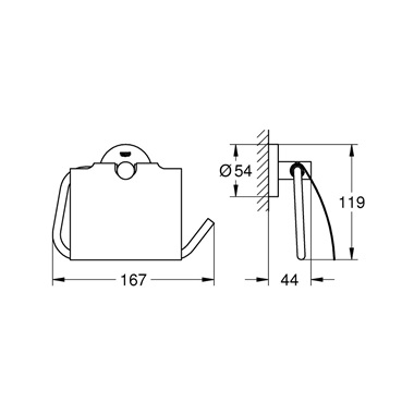 Grohe Essentials WC-papír tartó, Brushed Warm Sunset