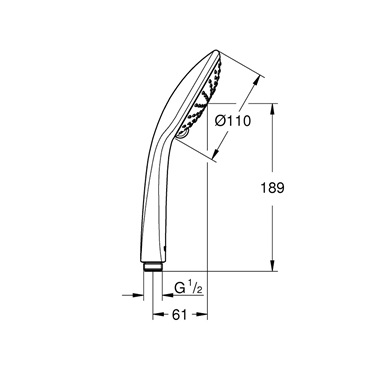 Grohe Euphoria 110 Duo kézizuhanyfej 2 funkciós, króm