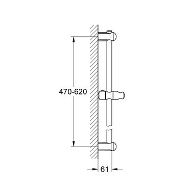 Grohe Euphoria zuhanyrúd 60 cm, króm