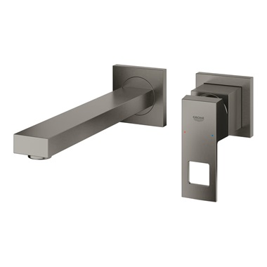 Grohe Eurocube  mosdócsaptelep M-es méret, 2-lyukas Brushed Hard Graphite