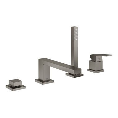 Grohe Eurocube egykaros kádtöltő csaptelep 4 lyukas, Brushed Hard Graphite