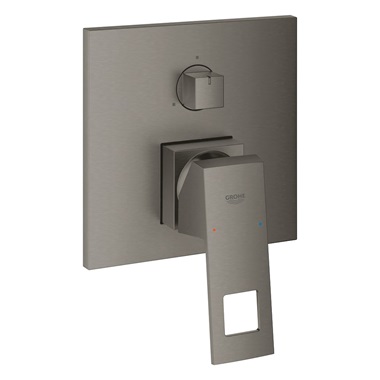 Grohe Eurocube egykaros keverő, 3-utas vátóval, matt Hard Grafit