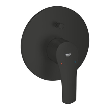 Grohe Eurosmart egykaros falba épített kádcsaptelep, Matte Black