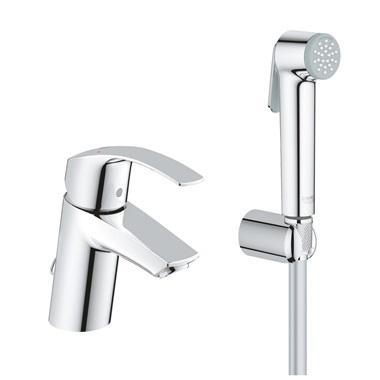 Grohe Eurosmart egykaros mosdócsaptelep zuhanygarnitúrával, S méret, króm