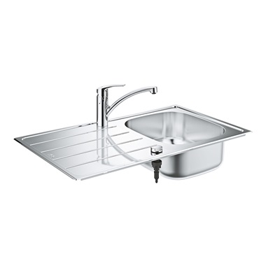 Grohe Eurosmart konyhai mosogatótálca és csaptelep garnitúra, rozsdamentes acél