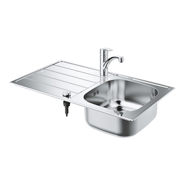 Grohe Eurosmart konyhai mosogatótálca és csaptelep garnitúra, rozsdamentes acél