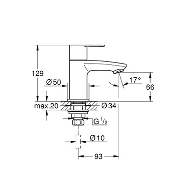 Grohe Eurostyle Cosmopolitan mosdócsaptelep króm
