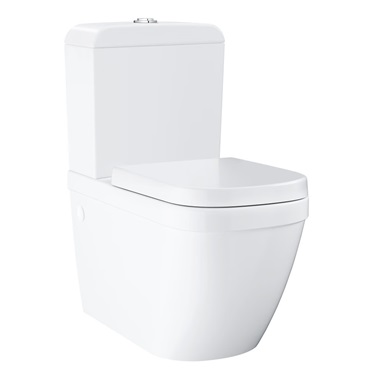 Grohe Euro Ceramic monoblokkos WC szett, perem nélküli, soft close, mélyöblítésű, hátsó kifolyású