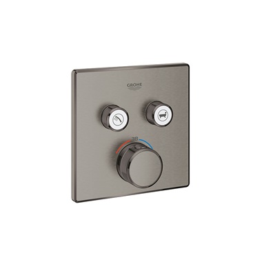 Grohe Grohtherm SmartControl termosztát falsík mögötti telepítéshez, 2 fogyasztóra, Brushed Hard Graphite