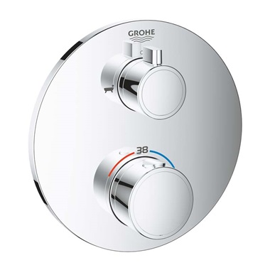 Grohe Grohtherm termosztátos kád keverő 2 kimenethez, beépített elzáró/váltó szeleppel