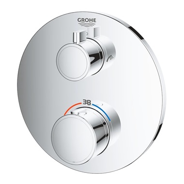 Grohe Grohtherm termosztátos kád keverő 2 kimenethez, beépített elzáró/váltó szeleppel