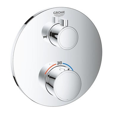 Grohe Grohtherm termosztátos kád keverő 2 kimenethez, beépített elzáró/váltó szeleppel
