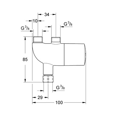 Grohe Grohtherm Micro termosztát forrázás-védelemhez króm