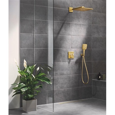 Grohe Grohtherm SmartControl  zuhanyrendszer Rainshower SmartActive 310 Cube fejzuhannyal, Brushed Cool Sunrise
