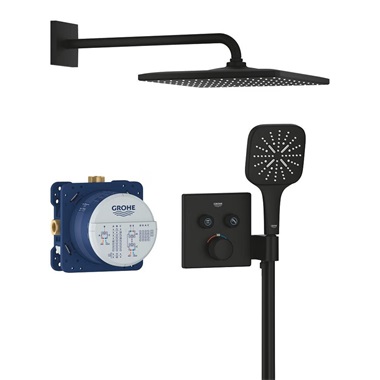 Grohe Grohtherm SmartControl zuhanyrendszer Rainshower Mono 310 Cube fejzuhannyal, Phantom Black