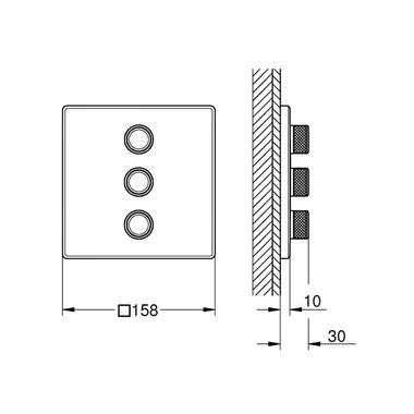 Grohe Grohtherm SmartControl háromszoros vízmennyiségszabályzó színkészlet