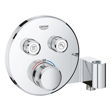 Grohe Grohtherm SmartControl termosztát falsík mögötti telepítéshez, 2 fogyasztóra és beépített zuhanytartóval króm