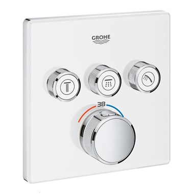 Grohe Grohtherm SmartControl termosztát falsík mögötti telepítéshez, 3 fogyasztóra