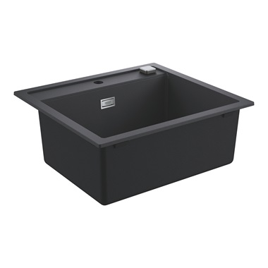 Grohe K700 gránit mosogató 1 medencés 56x51cm, fekete