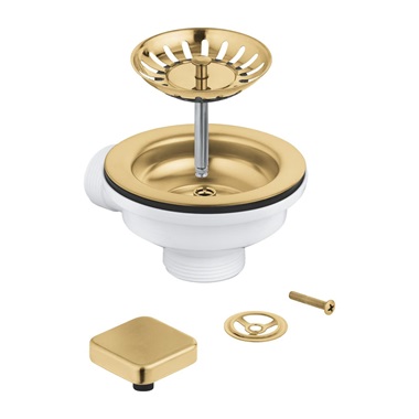 Grohe konyhai leeresztő szett automata kiemelővel 1 medencés mosogatótálcához Brushed Cool Sunrise