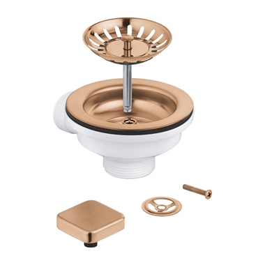 Grohe konyhai leeresztő szett automata kiemelővel 1 medencés mosogatótálcához Warm Sunset
