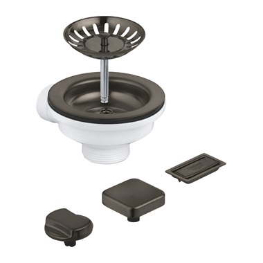 Grohe konyhai leeresztő szett automata kiemelővel 1 medencés mosogatótálcához Brushed Hard Graphite