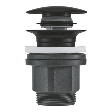 Grohe push-open leeresztő szett túlfolyós mosdókhoz, matt fekete