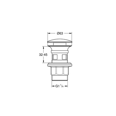 Grohe push-open leeresztő szett túlfolyós mosdókhoz, matt fekete