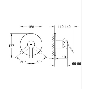 Grohe Lineare egykaros zuhanycsaptelep króm