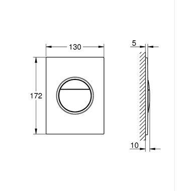Grohe nova Cosmopolitan nyomólap króm