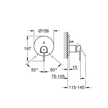 Grohe Plus egykaros keverő, 2 utas váltóval,króm