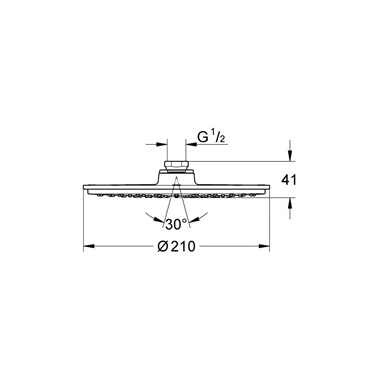 Grohe Rainshower Cosmopolitan 210 fejzuhany 21 cm,1 funciós, króm