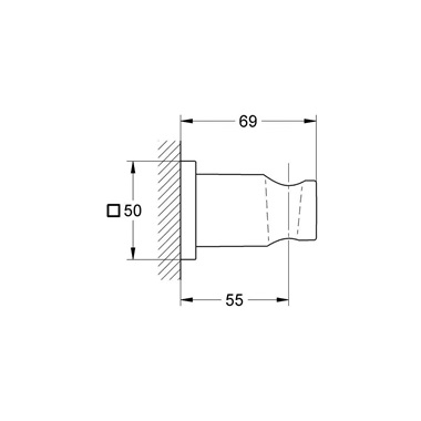 Grohe Rainshower kézizuhanytartó matt fehér