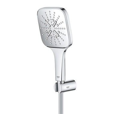 Grohe Rainshower SmartActive 130 Cube falitartós zuhanygarnitúra, 3 funkciós kézizuhannyal, króm