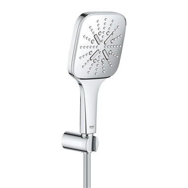 Grohe Rainshower SmartActive 130 Cube falitartós zuhanygarnitúra, 3 funkciós kézizuhannyal, króm